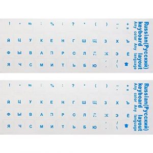 HiyyFloy Autocollants pour Clavier Russe 2 Pi&egrave;ces Lettres De Clavier Transparentes Autocollants De Remplacement Disposition Russe Lettres D'&eacute;tiquette D'alphabet pour Ordinateur (FCZHE, neuf)