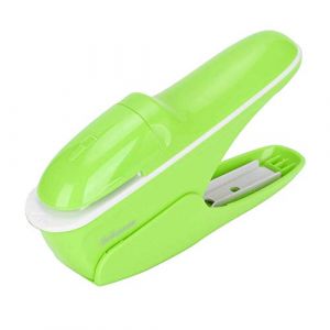 Fyearfly Agrafeuse Sans Agrafes, Agrafeuse Portable Sans Agrafe Pour Brochures De Livrets, Agrafeuse Abs Sans Agrafes Pour Livres Papier Agrafeuse Sans Agrafes Pour Reliure Manuelle (Verte) (Letcart, neuf)