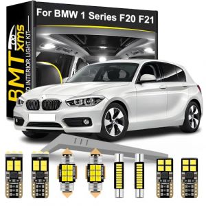 BMT xms Lot de 8 lumières LED d'intérieur pour BMW 1 série F20 F21 Hatchback, ampoules LED pour intérieur de voiture et camion 6000 K blanc lumineux (BMTxms LED, neuf)