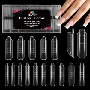 EBANKU 150PCS Poppit Ongle Kit, Réutilisable Capsule Americaine Ongle Gel Nail d'extension Kit Carré Forme Faux Ongles Couverture Complète, PMMA Gel Pose Manucure pour Femme Fille (EU-Prominer, neuf)