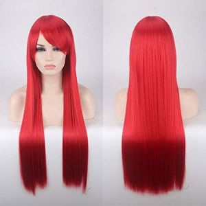 80CM 31 `` Perruques Cosplay Faux Cheveux Synthétiques Résistants À La Chaleur Noir Bleu Marron Blonde Russe Perruques Droites Brésiliennes + Casquette Perruques Une Taille Longue Perruque Droite 23 (good stuff A, neuf)