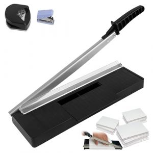 SGZIOO Massicot A4/B5/A5/B6/B7, Coupe Papier A4, Guillotine Papier avec Arrondis R4, pour Capacité Coupe 8 Feuilles, pour couper du papier, du papier photo, du papier cartonné (Noir) (jun an shang mao, neuf)