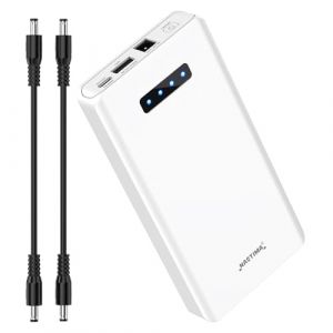 NASTIMA 12V Power Bank 5200mAh 56,16Wh Lithium ION Battery avec 12V DC Output et 12V 5V USB-A QC3,0 45W Type-C Triple Output for LED Strips, CCTV Cameras, Camcorders, Binoculars (JXK-EU, neuf)