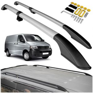 CHROMEMASTER | Compatibles avec VW T5 Transporter Short 2003-2015 | Les Barres de Toit | Con&ccedil;us pour Le Montage de Barres de Toit, de Coffres de Toit ou de Porte-v&eacute;los | Structure en Aluminium (CHROMEMASTER, neuf)