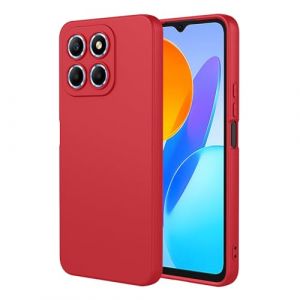 TAUYN Coque pour Honor 70 Lite/Honor X8 5G/Honor X6, Tr&egrave;s Mince Doux Liquide Silicone Housse, TPU Silicone Antichoc Protection Etui, Rouge (Kuaigu, neuf)
