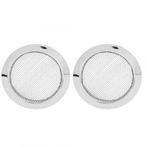 2PCS couverture de trou sonore en métal pour Dobro guitare(Silver) (Yisteel-EU, neuf)