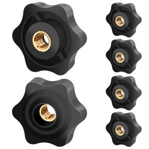 Caianwin 6 Pièces Ecrou à PoignéE En éToile M8 DiamèTre ExtéRieur 32mm Vis MoletéE Filetage Moleté Bouton De Serrage Pour Machines Et éQuipements, Meubles, Machines-Outils, Appareils De Fitne (Ledaqing EU, neuf)