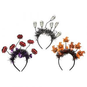 SAFIGLE 3pi&egrave;ces -t&ecirc;te Halloween Forme De Cr&acirc;ne Citrouille Effrayante Et Dents De Vampire Accessoires Pour Cheveux D&eacute;guisement Pour Gar&ccedil;on Fille Et Adultes (Grand Di, neuf)