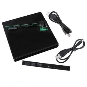 Bo&icirc;tier DVD externe de 12,7 mm Bo&icirc;tier de DVD/CD-ROM externe USB 2.0 pour ordinateur portable, PC de bureau, lecteur optique SATA vers SATA (FORECOVER LTD, neuf)