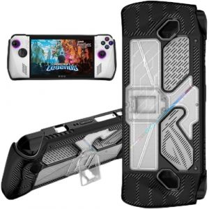 TXWLLIU &Eacute;tui de Protection en Silicone pour ASUS ROG Ally 2023, &Eacute;tui Rigide Antichoc et Antid&eacute;rapant, avec Support, Accessoire de Protection pour ASUS ROG Ally, Noir & Transparent (CIUFU RELAUR, neuf)