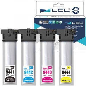 LCL Cartouches d'encre T9441 T9442 T9443 T9444 Haut rendement Compatible pour Epson Workforce Pro WF-C5210 WF-C5210DW WF-C5290 WF-C5290DW WF-C5710 WF-C5710DWF WF-C5790 WF-C5790DWF WF-C5790DW (4-Pack) (Great Office, neuf)