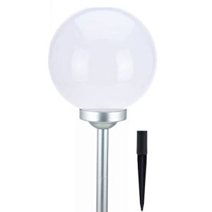 Boule lumineuse solaire à LED - Lumière blanche chaude - Idéale pour le jardin 20 Cm (Special-trends, neuf)