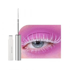 Waterproof Mascara Blanc, Mascara Volume Intense, Mascara Effet Extension de Cils, Longue Durée, Anti-taches Naturellement Mascara pour Une Utilisation sur Scène (Fukuhaza, neuf)
