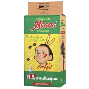 CAFÉ PASSALACQUA MOANA - GUSTO MORBIDO - 100% ARABICA - PAQUET 250g MOULU (Eurochibi MegaStore, neuf)