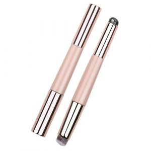 Brosse à lèvres, applicateur de baume à lèvres,Applicateurs de lèvres réutilisables | Stick cosmétique à double tête portable réutilisable pour maquillage Nail Nail Face Correcteur Peau faciale (zilicn, neuf)