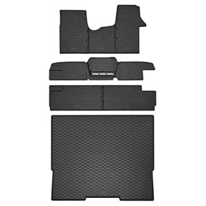 Bac de coffre et tapis de sol, en caoutchouc, sur mesure, pour Opel` Vivaro B de 2014 &agrave; 2019 L2, avec housse de protection de voitureq (4dich, neuf)
