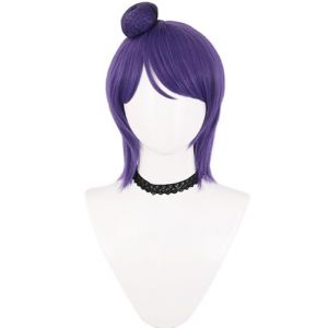Kolegrial Konan Cosplay Perruque Femme Pourpre Court Perruque avec Amovible Chignon Déguisement Anime Ninja Konan Halloween Noël Carnaval Fête Anniversaire Mascarade Costume Accessoires Wig (shenzhenshixiningkeji, neuf)