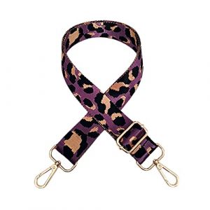 Anevous Bandouli&egrave;re r&eacute;glable motif l&eacute;opard - Sangle de sac de 3,8 cm de large - 72 &agrave; 130 cm - Bandouli&egrave;re pour accessoires de bricolage - Sacs &agrave; bandouli&egrave;re - Sacs &agrave; main - Motif l&eacute;opard violet (Anevous, neuf)