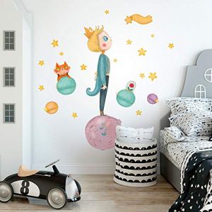 kina - R00371 Autocollants Muraux pour Enfants Écologique et Hypoallergénique Effet tissu doux Repositionnable Petit Prince Décoration murale Chambre d'enfant Papier Peint adhésif - Mesure 100x30 cm (AdesiviMurali, neuf)