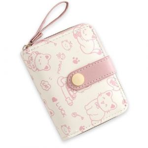 SSyang Mini Chat Portefeuille Mignon, Porte Monnaie Fille, Portefeuille Femme Cuir, Portefeuille Ado Fille, Compartiments Multiples, Porte Monnaie Enfant, Mat&eacute;riau en PU Cuir, pour Filles (Rose) (SSyang, neuf)