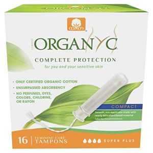ORGANYC TAMPONES SUPER PLUS con aplicador &ndash; comprim&eacute;s faciles &agrave; int&eacute;grer &agrave; la routine quotidienne, coffret de 16 pi&egrave;ces, facile &agrave; int&eacute;grer dans la routine de la journ&eacute;e et associe fonctionnalit&eacute; prati (Naturitas, neuf)