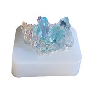 TEBI Moule en silicone en forme de grappe de cristaux en résine époxy pour la maison ou le jardin (mayDONG, neuf)