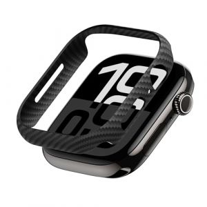 pitaka Coque de Protection pour Apple Watch 10 (46 mm) Étui Ultra Fin et léger offrant Une Protection complète Étui de Protection Durable en Fibre Aramide [Air Case] Noir/Gris (PITAKAofficial, neuf)