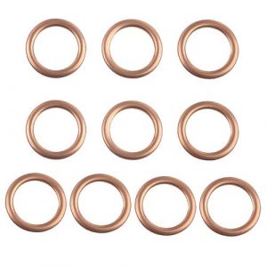 10 Pièces Joint Vidange Bouchon Voiture, 16 x 22 x 2mm Joint Cuivre Vidange Rond Rondelle Plate Métrique pour Citroën Peugeot Renault MINI Dacia C3 C4 C5 Jumper Picasso DS5 Berlingo Duster 306 307 (CanJiaLiMao, neuf)