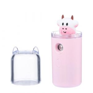 HAPINARY Humidificateur Portable de Poche Brumisateur Hydratant L&eacute;ger en Plastique Rose Clair Dessin Anim&eacute; pour Soins Peau Voyage Usage Quotidien (Gan Gardner, neuf)