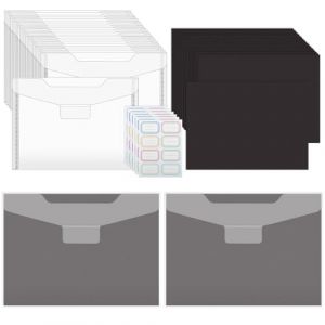 Rangement Dies Scrapbooking 46Pcs, OctBird 20 Poches de Rangement pour Matrices avec 20 Feuille Aimantée, 6 Feuille d'étiquettes Pochette Sac pour Scrapbooking Transparent Rangement Tampon et Dies (LSHRONG, neuf)