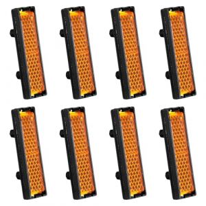 TIESOME Lot de 8 r&eacute;flecteurs de p&eacute;dales de v&eacute;lo, r&eacute;flecteurs pour p&eacute;dales de v&eacute;lo, catadioptre de v&eacute;lo, p&eacute;dale d'avertissement de s&eacute;curit&eacute; de nuit, compatible avec les p&eacute;dales de v&eacute;lo standard (Lincyy, neuf)