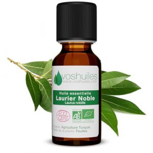 Voshuiles - Huile Essentielle Laurier Noble Bio 5ml - Parfum Herbacé et Frais - Utilisation Alimentaire - Huiles Essentielles de Qualité - 100% Pure et Naturelle - HEBBD et Certifiée ECOCERT (VOSHUILES, neuf)