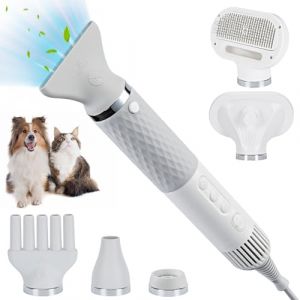 Ownpets Sèche-cheveux 5 en 1 pour chien - Sèche-cheveux portable - Sèche-cheveux portable pour animaux de compagnie - Sèche-cheveux silencieux pour chien et chat - Vitesse du vent et température (IMAGESTORE, neuf)