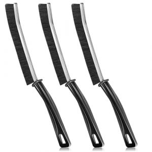 Brosse de Nettoyage des Interstices, 3 pi&egrave;ces, Brosse Nettoyage Salle de Bainbrosse Joint Carrelag, Brosse de Nettoyage &agrave; Poils Durs pour Rainure Fenetre, Salle de Bain, Toilettes, Cuisine (Noir) (EUROEDI SPEDITION, neuf)