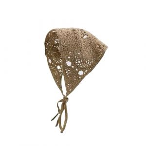 Foulard Triangle Cheveux Bandeau triangulaire fait main au crochet, fleur, fraise, foulard, chapeau, bandeau tricot&eacute; for filles, serviette(Color-02) (huxiaohong666, neuf)