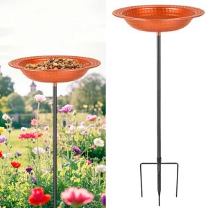 Youery Bain d'oiseaux pour Extérieur Abreuvoir Oiseaux, Abreuvoir Oiseaux Exterieur sur Pied, Hauteur 95CM, Bains pour Oiseaux Sauvages Décoration Jardin, Mangeoire Oiseaux Exterieur (Youery, neuf)