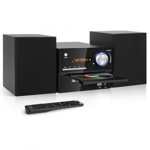 Mini Cha&icirc;ne Hi-FI, Lecteur CD Micro-Cha&icirc;ne St&eacute;r&eacute;o 30 Watts, Micro-Syst&egrave;me Audio Bluetooth, Radio FM, Lecteur CD/DVD, Entr&eacute;e Auxiliaire, Lecture USB et Sortie RCA, Design &Eacute;l&eacute;gant Adapt&eacute; pour la Maison (Zhanjie EU, neuf)