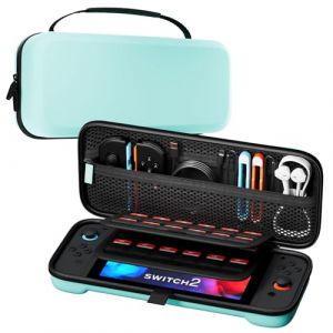 ProCase Pochette Transport pour Nintendo Switch 2, Housse Switch 2 avec 24 Emplacements pour Cartes de Jeu, &Eacute;tui Sacoche Voyage de Protection pour Console Joy-Con et Accessoires -Matcha (Zibo Store, neuf)
