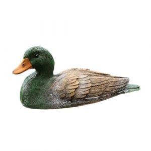 PETSOLA Statue Flottante Canard Ornement Animaux Hippopotame Sculpture R&eacute;sine Imperm&eacute;able pour D&eacute;coration Bassin Patio Ext&eacute;rieur, Canard (PETSOLA UK, neuf)