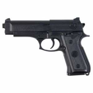 Saigo Defense Pistolet à Billes Airsoft S92 SG00056-Modèle à Ressort-rechargement Manuel/Coup par Coup-Couleur : Noir-matière:Plastique Haute résistance-Puissance 0.3 Joule, 19x13cm (THE REPLICANT, neuf)