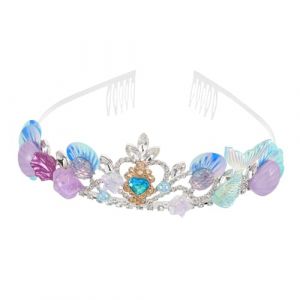 NIYANGLE Couronne Coquillage pour Femme Motif Accessoire Cheveux D&eacute;guisement Bals Anniversaires F&ecirc;tes (Telinei, neuf)