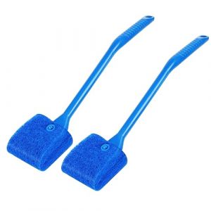 flintronic Brosse de Nettoyage Aquarium, 2PCS Grattoir Algues avec 40cm Manche, Raclette Aquarium Réutilisable, Nettoyeur Verre Fenêtre pour Masion, Aquariums, Bocal Poisson (flintronic®-fr, neuf)