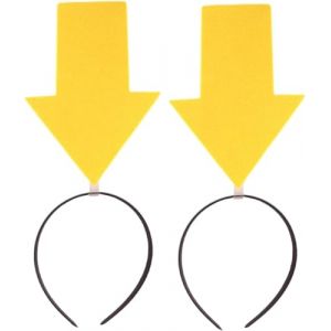 Bandeau Flèche Halloween Drôle Flèche Boppers Bandeau De Fête Avec Pointe De Flèche Bandes De Cheveux Mignonnes Nouveauté Cadeau D"Halloween Pour Enfants (2pcs,Jaune) (EHOTER Décor, neuf)