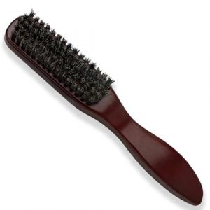 Herreicher Brosse Plaquante Cheveux Brosse à barbe en poils de sanglier avec poignée - Brosse à barbe professionnelle pour le visage - Nettoyage de la moustache - Outil de salon de coiffure (richersong, neuf)