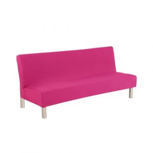 Meicynhoger Housse de Canapé Clic Clac Extensible 3 Places,Couverture de Canapé pour Banquette Clic Clac Pliant sans Accoudoirs 180-210cm (​​Rose, L) (Meicynhoger EU, neuf)
