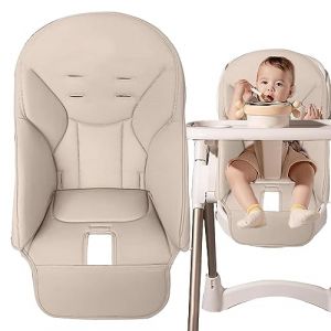 Bavokon Housse Chaise Haute - Housse Chaise Haute pour B&eacute;b&eacute;,83x40 c Coussin en PU Cuir pour Chaise Salle &Agrave; Manger,Rembourrage pour Chaise Haute pour Peg Perego,Siesta Zero3,Baoneo,Kosmic Jan&eacute; (Bavokon-shop, neuf)