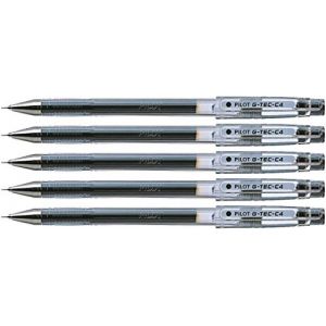 Pilot G-Tec C4 Lot de 5 stylos à encre gel 0,4 mm Noir (allpremio, neuf)