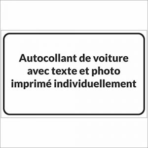 Kiwistar Autocollant pour voiture - Avec texte et photo personnalisés - Publicité pour entreprise - Personnalisé pour voiture, camion de voiture (blanc, 30x20 cm) (Kiwistar, neuf)
