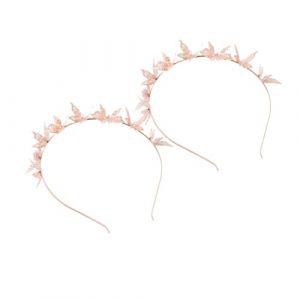PACKOVE 2 Pièces Bandeau Coiffure métallique couvre-chef pour enfants cerceau de cheveux bande de cheveux en métal Doré (Spring TU, neuf)