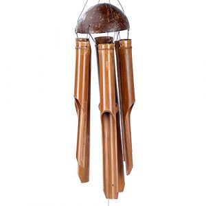 Carillon &agrave; Vent en Bambou avec Noix de Coco, env. 30 cm (vendo Wohnaccessoires, neuf)